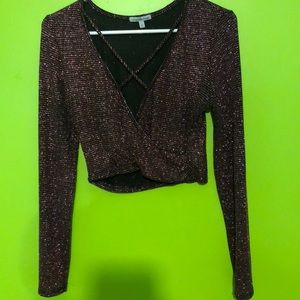 Long sleeve crop top